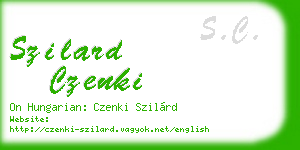 szilard czenki business card
