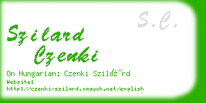 szilard czenki business card